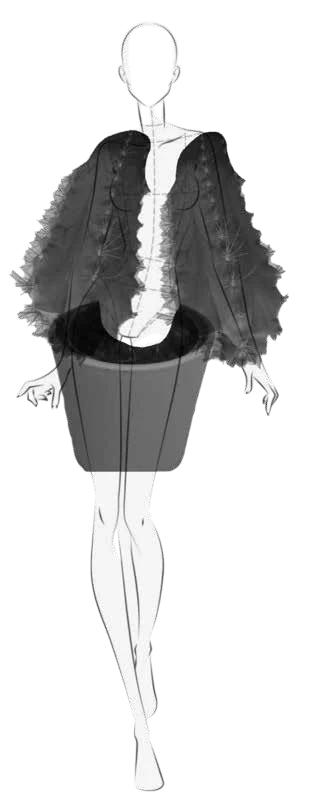 Ilustração de moda do projeto Superfície Viva